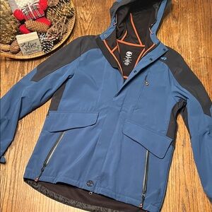 Timberland Men's Blue and Black Performance Jacket